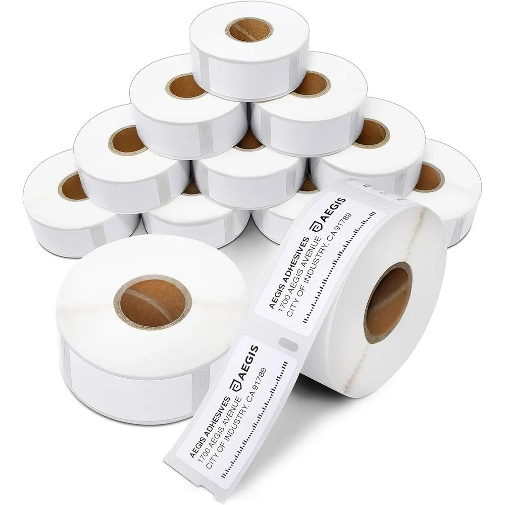 Aegis 1x2-1/8 Thermal Labels for DYMO 30336 – 12 Rolls 6000‎ Compatible